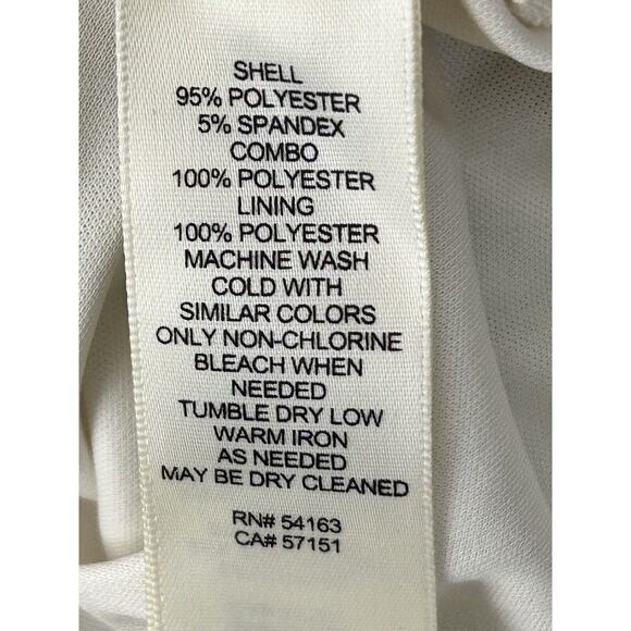 Eliza J Dress Size 14 Blue White Geometric Striped 3/4 Sleeve Knit Casual Shift - Picture 8 of 13